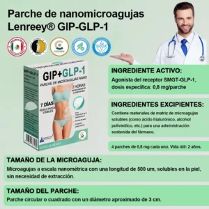 Lenreey® Parche de Microagujas Nano GIP+GLP-1