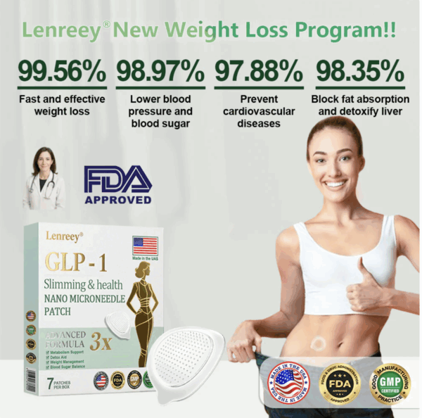Lenreey® NIDDK-Tirzepatide Slimming & health NANO MICRONEEDLE PATCH with Collagen & Matrixyl 3000